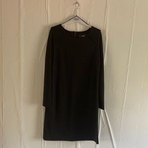Nissa Long Sleeve Black Shift Dress US 10